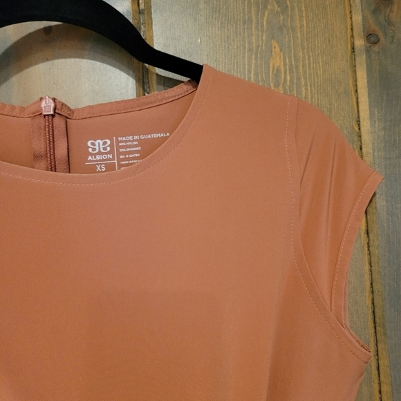 RARE Albion Jetsetter Short Sleeve Jogger Jumpsuit Coral Salmon Orange Size XS - Picture 5 of 6